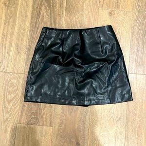 Abercrombie vegan leather skirt with built in shorts